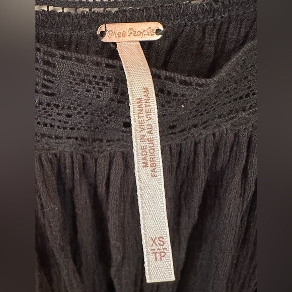 Free People Sweet Thing Tunic Dress Black Size XS Boho - Picture 5 of 7